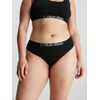 Γυναικείο String  Calvin Klein - Μαύρο Thong - Sunny Lime logo
