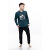 Ανδρική πυτζάμα Galaxy - Κυπαρισσί -  Homewear Set