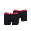 Ανδρικό Boxer Levi's - Fashion λάστιχο - Μαύρο Κόκκινο - 2 pack - Regular Fit - Cotton