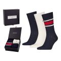 Ανδρικές κάλτσες Tommy Hilfiger - GIFTBOX - Navy και Λευκές - 3 Pack - Cotton