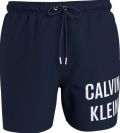 Ανδρικό Μαγιό Calvin Klein - Navy Βερμούδα - Λευκό Logo
