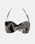 Γυναικείο Μαγιό Σουτιέν Strapless Rock Club - Macacao Print - Push-up Bikini - Regular Fit - Lycra - Cup B