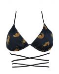 Μαγιό τρίγωνο Rock Club Leopard - Μαύρο - Τοπ Bikini