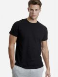 Walk Ανδρικό t-shirt - Μαύρο - Κοντό μανίκι - Cotton - Regular Fit