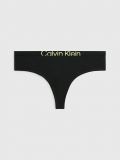 Γυναικείο String  Calvin Klein - Μαύρο Thong - Sunny Lime logo