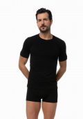 Ανδρικό φανελάκι Minerva Sporties - Μαύρο - Κοντομάνικο - 2 Pack - Regular Fit - Cotton