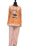 Γυναικεία Πυτζάμα Doremi - Fleece - Πορτοκαλί