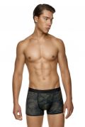 MED Ανδρικό boxer GIORGIO - Μαύρο - Χακί Pixel Print - Regular Fit - Modal