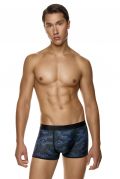 MED Ανδρικό boxer GIORGIO - Μαύρο - Μπλε Pixel Print - Regular Fit - Modal