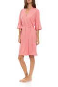 Γυναικεία Ρόμπα Pink Label - Σταυρωτή Dusty Pink - Μανίκι 3/4 - Cotton