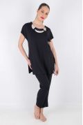 Γυναικείο Homewear Set Claire Katrania - Μπλούζα Παντελόνι - Μαύρο