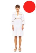 Γυναικείο Beachdress Pink Label -  Φόρεμα - Κόκκινο - Regular Fit - Viscose