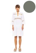Γυναικείο Beachdress Pink Label -  Φόρεμα - Oil Green - Regular Fit - Viscose