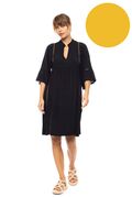 Γυναικείο Beachdress Pink Label -  Yellow - Mini Φόρεμα - Regular Fit - Viscose