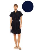 Γυναικείο Beachdress Pink Label -  Φόρεμα Σεμιζιέ - Indigo - Regular Fit - Cotton