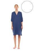 Γυναικείο Beachdress Pink Label -  Φόρεμα - Λευκό - Regular Fit - Cotton