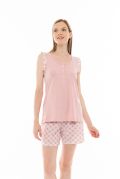 Γυναικεία πυτζάμα Pink Label - Εμπριμέ Σορτσάκι - Αμάνικη μπλούζαΓυναικεία πυτζάμα Pink Label - Εμπριμέ Σορτσάκι - Αμάνικη μπλούζα