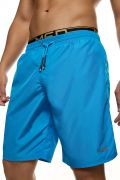 MED Ανδρικό Μαγιό WILLIAM - SURF SHORTS - Τιρκουάζ - Χρυσό Logo - Regular Fit - Polyester