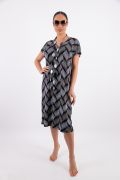 Φόρεμα Claire Katrania - Outwear midi - Γραμμικό Print
