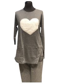 Γυναικεία πυτζάμα Noidinotte - Γκρί - Βαμβακερή