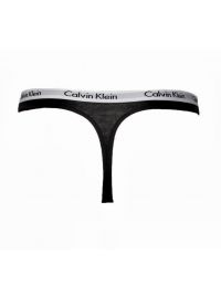 Γυναικεία String Calvin Klein - Μαύρα - λευκό λάστιχο - 3 pack