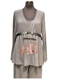 Γυναικεία Πυτζάμα Penky - Modal - Γκρι