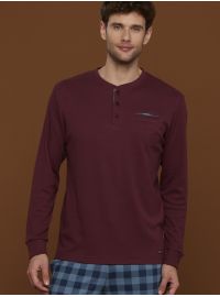 Ανδρική πυτζάμα Noidinotte - Βουργουνδί - Μπλε καρό