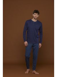 Ανδρική πυτζάμα Noidinotte - Navy - Καρό παντελόνι