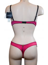 Σετ Σουτιέν Ambra & String - Φούξια - Σχέδιο - B cup