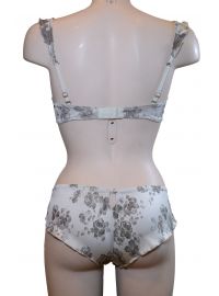 Σετ Σουτιέν Lisca & Boxer - Σατέν Γκρι - Floral - C cup