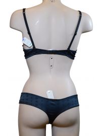 Σετ Σουτιέν Venus Victoria & String - Σατέν Μπλε - Σχέδιο - B cup