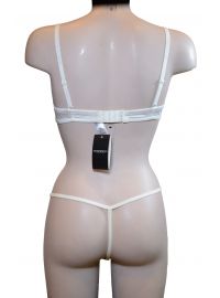 Σετ Σουτιέν Armani & String - Σατέν Λευκό - Σχέδιο - C cup