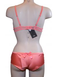 Σετ Σουτιέν Jolidon & Boxer - Σατέν Κοραλί - Δαντέλα - B cup