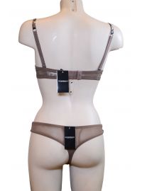 Σετ Σουτιέν Armani & String - Μόκα - Σχέδιο - C cup