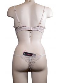 Σετ Σουτιέν Rosanna Ansaloni & String - Ροζ - Μετάξι - C cup