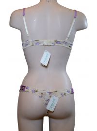 Σετ Σουτιέν Off Limits & String - Λευκό - Floral - B cup