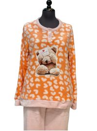 Γυναικεία Πυτζάμα Doremi - Fleece - Πορτοκαλί