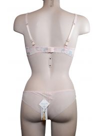 Σετ Σουτιέν Prelude & Brazil - Σατέν ροζ φλοραλ - Δαντέλα - B cup