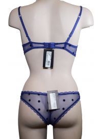 Σετ Σουτιέν Clandestine & Brazil - Μωβ πουά - Δαντέλα - C cup