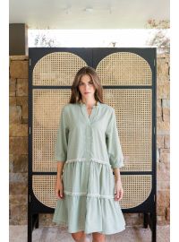 Γυναικείο Beachwear Pink Label - Semizie  με Βολάν - Μέντα