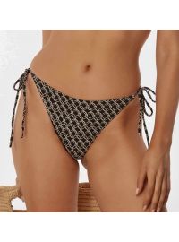 Μαγιό slip Rock Club - Μπικίνι - Δετό - Κανονικό - Μαύρο εμπριμέ