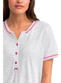 Γυναικεία πυτζάμα  Vamp - Γκρι κοντομάνικη - Κάπρι παντελόνι