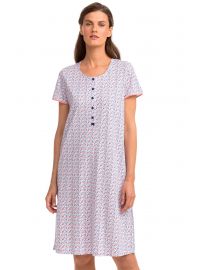 Γυναικείο νυχτικό Vamp - Floral κοντομάνικο - Καλοκαιρινό Midi