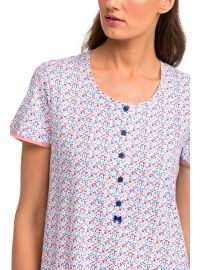 Γυναικείο νυχτικό Vamp - Floral κοντομάνικο - Καλοκαιρινό Midi