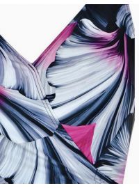 Γυναικείο ολόσωμο μαγιό Naturana - Κρουαζέ μαύρο - Plus size - Cup D E