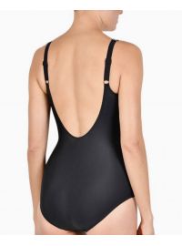 Γυναικείο ολόσωμο μαγιό Naturana - Κρουαζέ μαύρο - Plus size - Cup D E