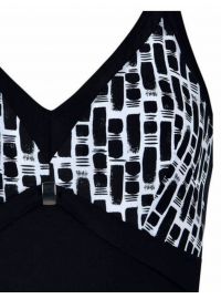 Γυναικείο ολόσωμο μαγιό Naturana - Μαύρο - Plus size