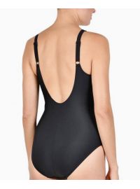 Γυναικείο ολόσωμο μαγιό Naturana - Μαύρο - Plus size