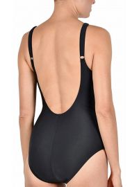 Γυναικείο ολόσωμο μαγιό Naturana - Plus size - Μαύρο - Cup D