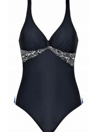 Γυναικείο ολόσωμο μαγιό Naturana - Plus size - Μαύρο - Cup D